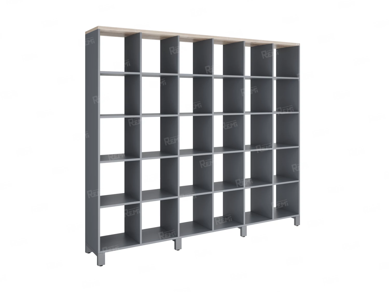 Стеллаж, 30 ячеек 2250х370х1980 RM143-225x37 Дуб Маувелла/Серый