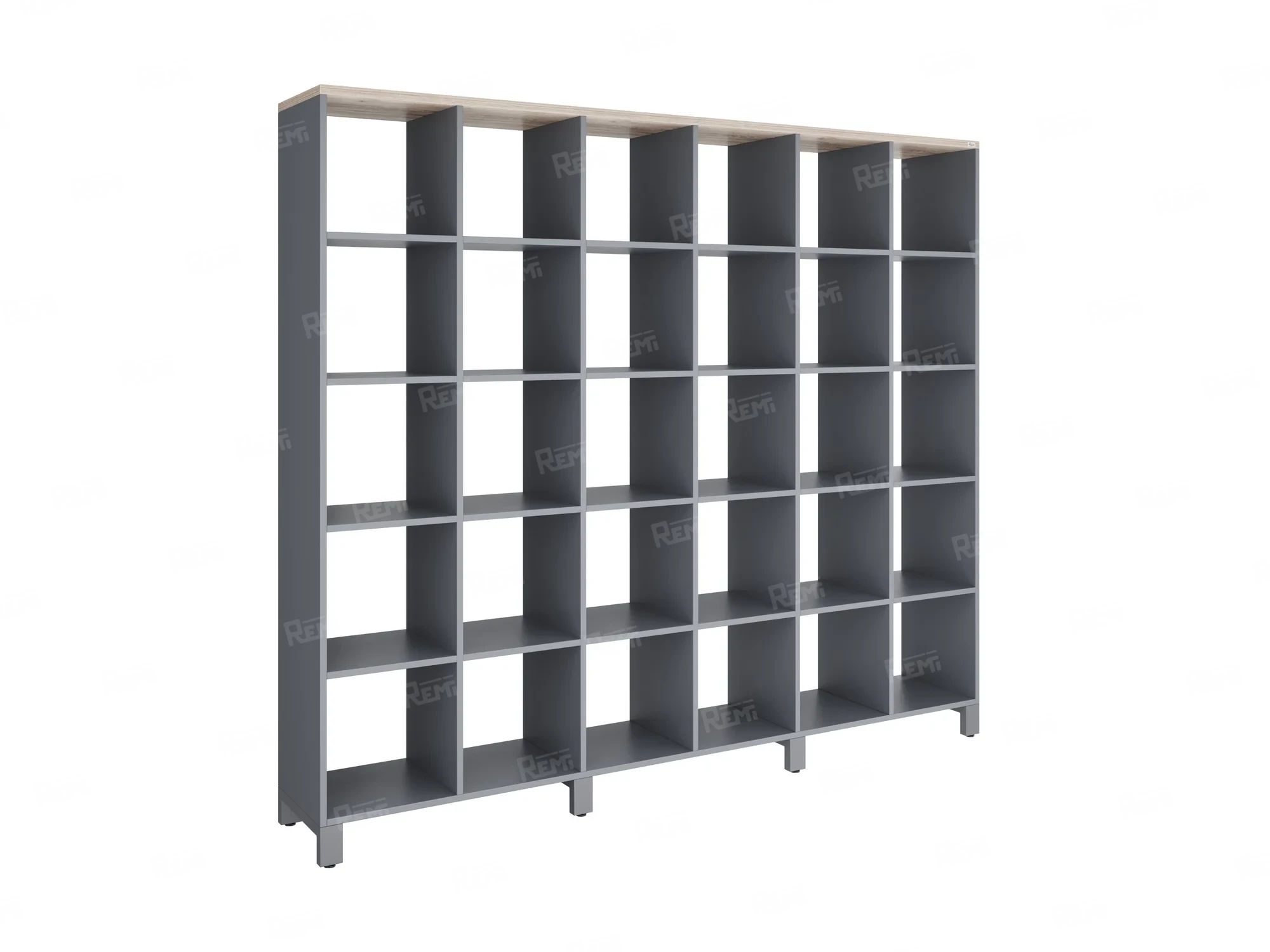 Стеллаж, 30 ячеек 2250х370х1980 RM143-225x37 Дуб Маувелла/Серый