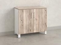 Шкаф низкий распашной, 2 уровня 900x600x850 RM147-90x60 Дуб Маувелла/Белый