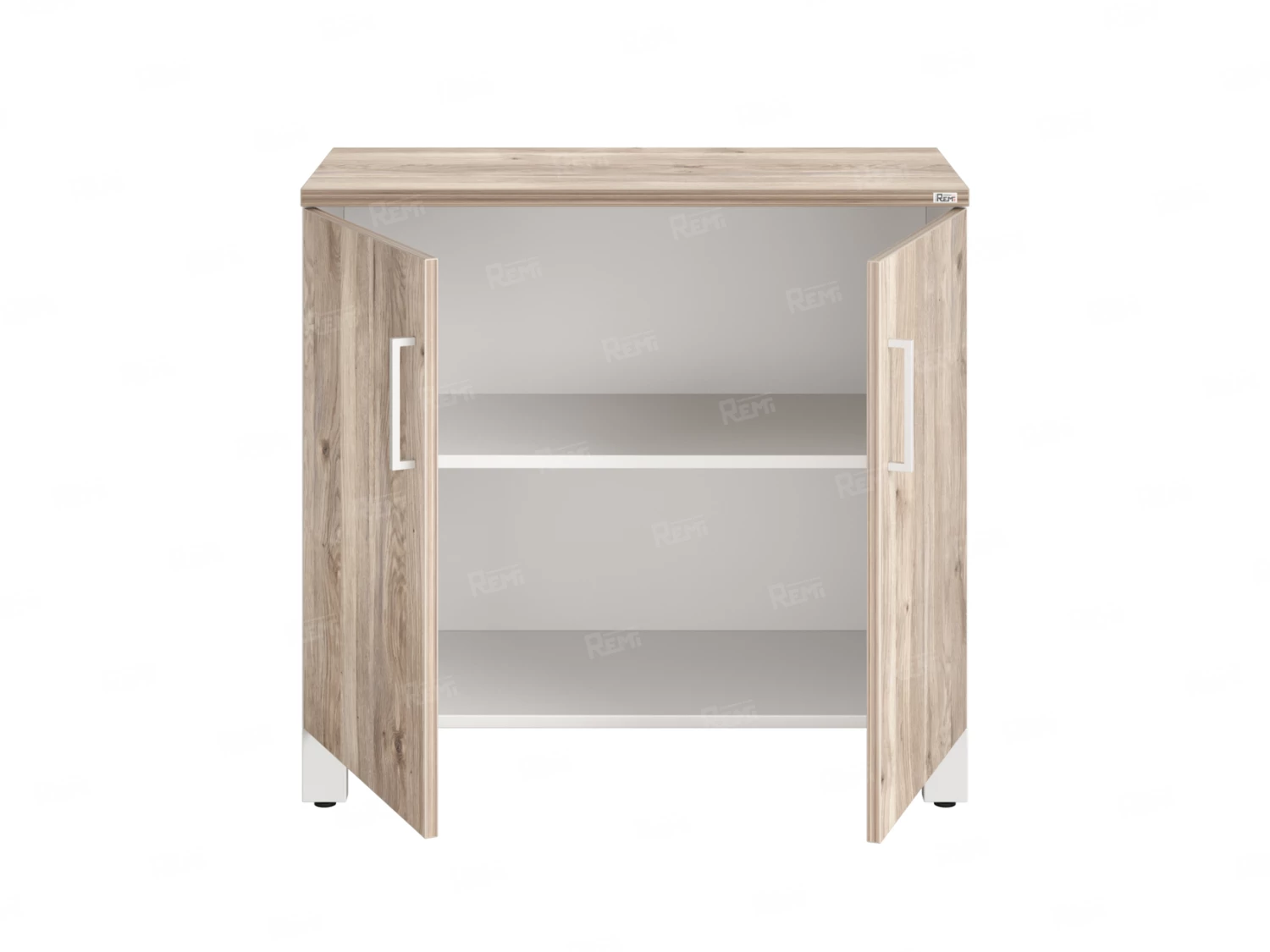 Шкаф низкий распашной, 2 уровня 900x600x850 RM147-90x60 Дуб Маувелла/Белый