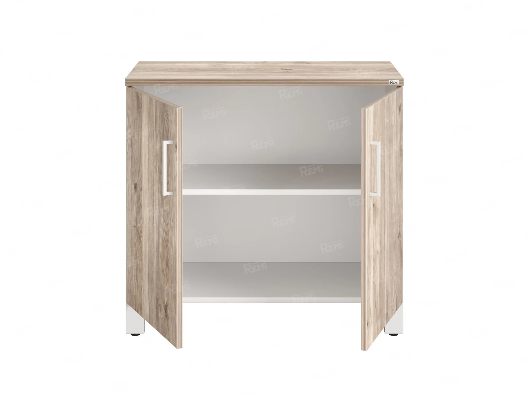 Шкаф низкий распашной, 2 уровня 900x600x850 RM147-90x60 Дуб Маувелла/Белый