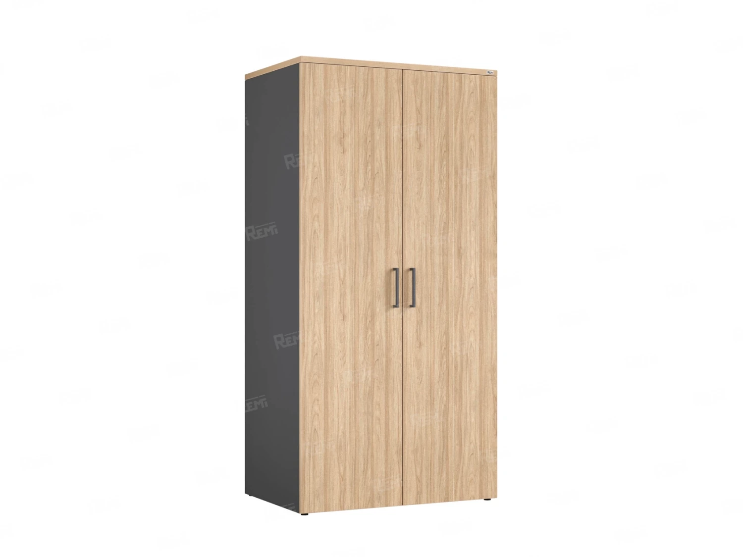 Гардероб, на регулируемых опорах, штанга, 1 полка 900x600x1800 RM159-90x60 Вяз Швейцарский светлый/Серый