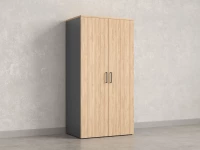 Гардероб, на регулируемых опорах, штанга, 1 полка 900x600x1800 RM159-90x60 Вяз Швейцарский светлый/Серый