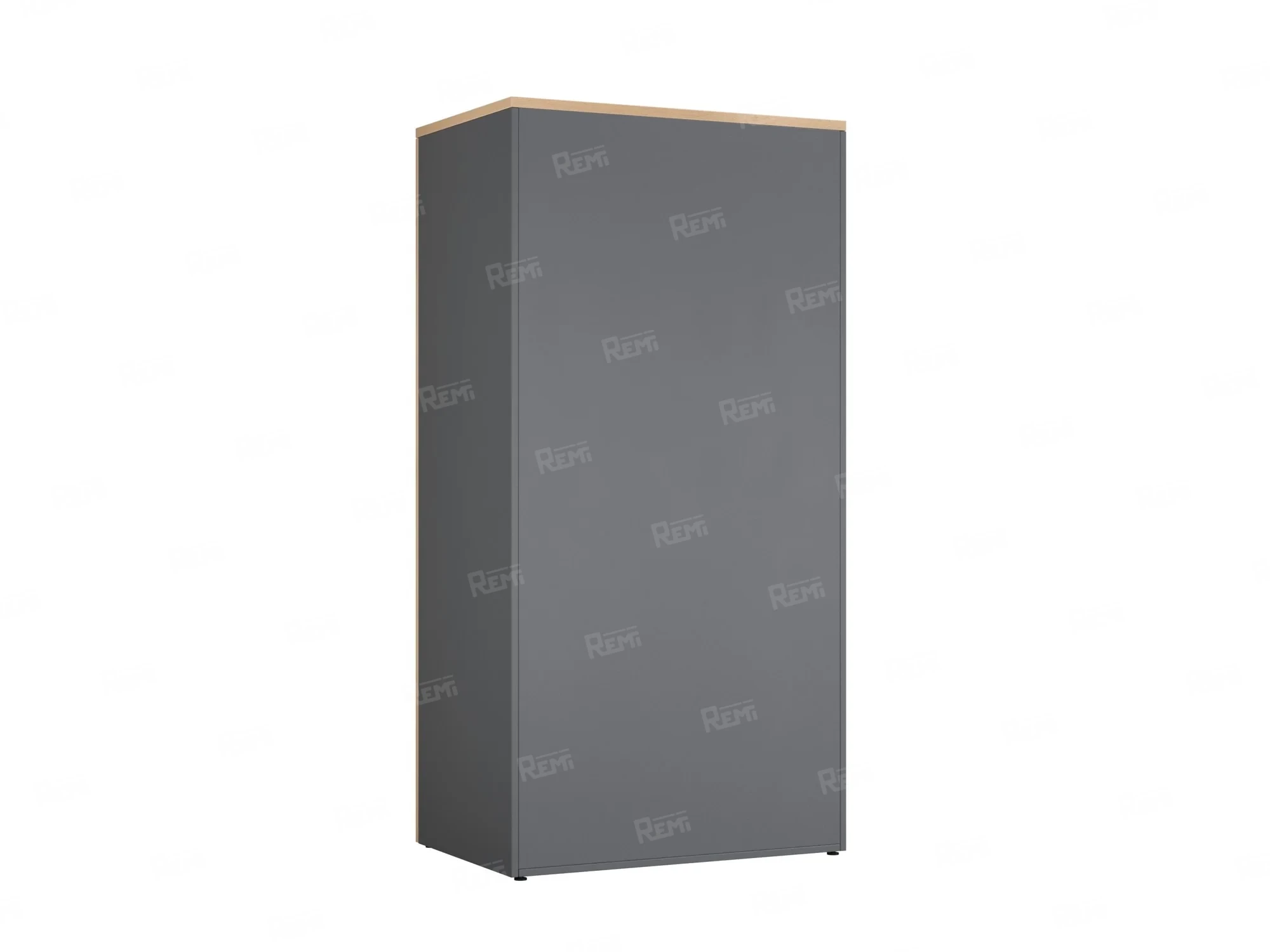 Гардероб, на регулируемых опорах, штанга, 1 полка 900x600x1800 RM159-90x60 Вяз Швейцарский светлый/Серый