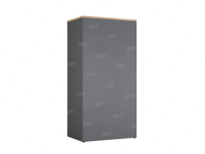 Гардероб, на регулируемых опорах, штанга, 1 полка 900x600x1800 RM159-90x60 Вяз Швейцарский светлый/Серый