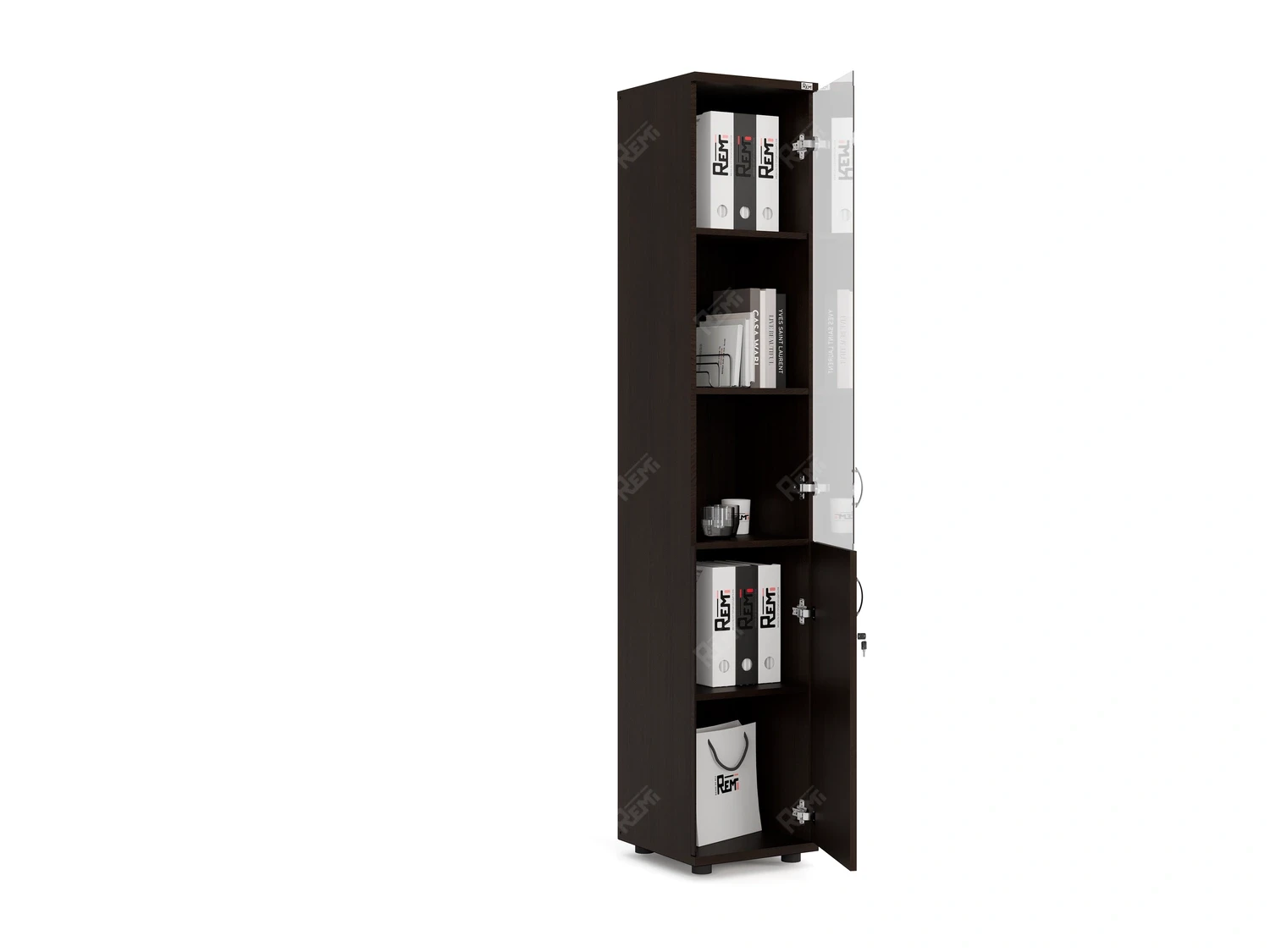 Шкаф комбинированный RLG032 350х350х1830 Венге, Серия ЛАЙТ | LIGHT