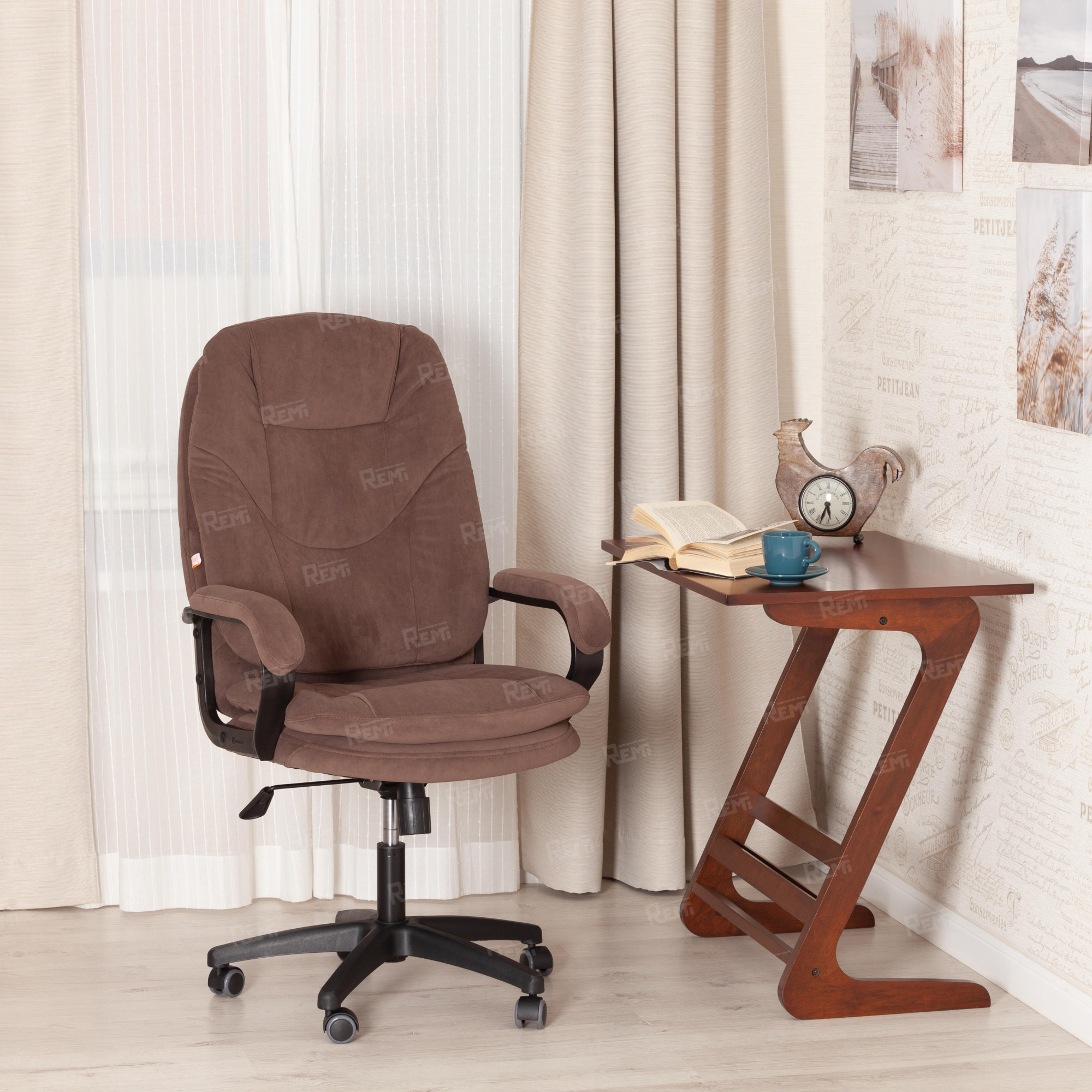 Кресло COMFORT LT Коричневый/Коричневый, Флок (арт. 19384)