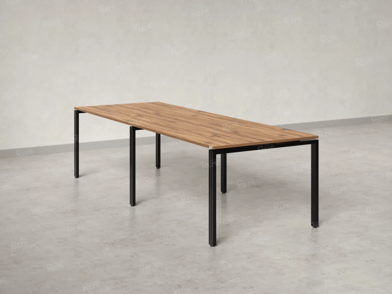 Cтол для переговоров, на П-образном каркасе 2200x1400x750 RM080-220x140 Дуб Юстус/Черный