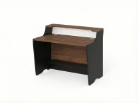 BRL RB081-120х75 Модуль прямой с вырезом, низкий 1200х748х960 Орех Вармия/Черный