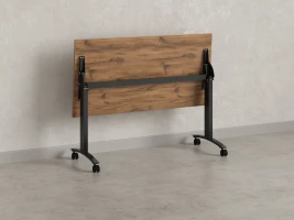 Стол складной, мобильный 1200x600x750 RM011-12x6 Дуб Юстус/Черный