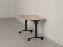 Стол складной, мобильный 1200x600x750 RM011-12x6 Дуб Юстус/Черный
