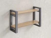 Полка настенная 900x300x500 RM194-90x30 Вяз Швейцарский светлый/Серый