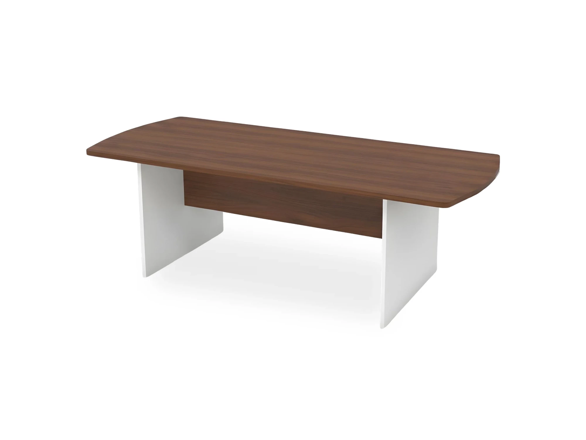 BRL RB009-200х100 Конференц-стол симметричный 2000х1000х740 Орех Вармия/Белый