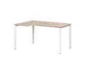 Стол угловой, П-опора, левый 1400x900/1200x750, RM053-14x9-12 Дуб Маувелла/Белый