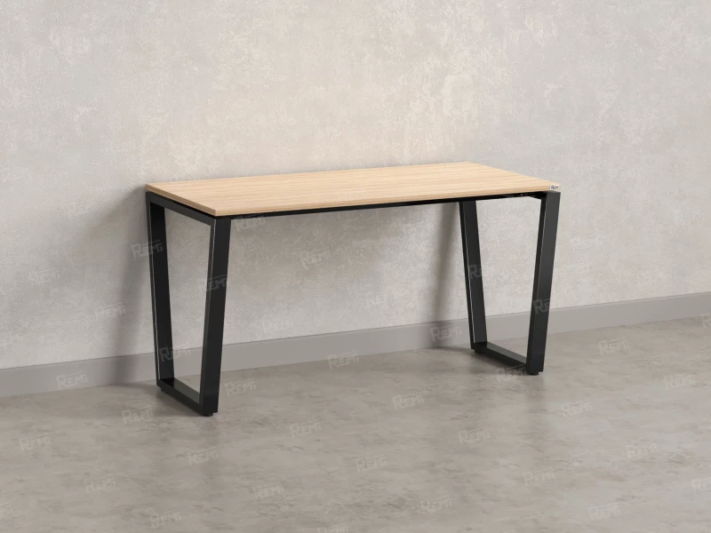 Стол прямой на U-образных опорах 2000x800x750 RM003-20x8 Вяз Швейцарский светлый/Черный