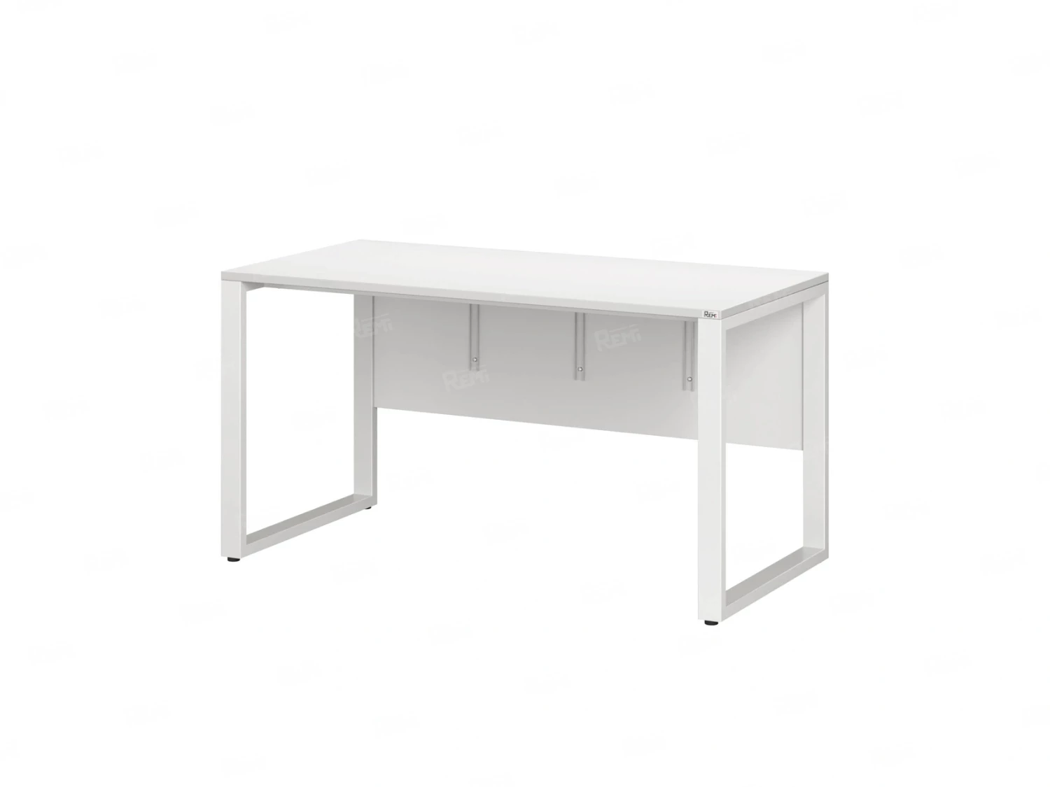 Стол прямой на О-образных опорах, экран ЛДСП 1000x800x750 RM006-10x8 Белый/Белый