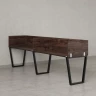 Бенч-система в 1 ряд, 2 рабочих места 5 ЛДСП экранов 2000x700x750 RM174-2-20x7 Дуб Апрельский шоколад/Черный
