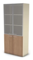Шкаф, комби RAC076 прозрачное стекло, с замком 89,8x44,8x198,2см Акация Шеффилд/Кашемир, Серия Аккорд / Accord. Серия Аккорд / Accord. Серия Аккорд / Accord