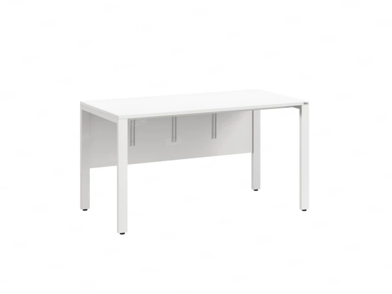 Стол прямой на П-образных опорах, экран ЛДСП 800x800x750 RM005-8x8 Белый/Белый