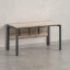Стол прямой, П-опоры, экран ЛДСП,парящая стол-ца 1200x600x750 RM007-12x6 Дуб Маувелла/Серый