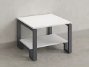 Журнальный стол с полкой 600x600x550 RM181-6x6 Белый/Серый