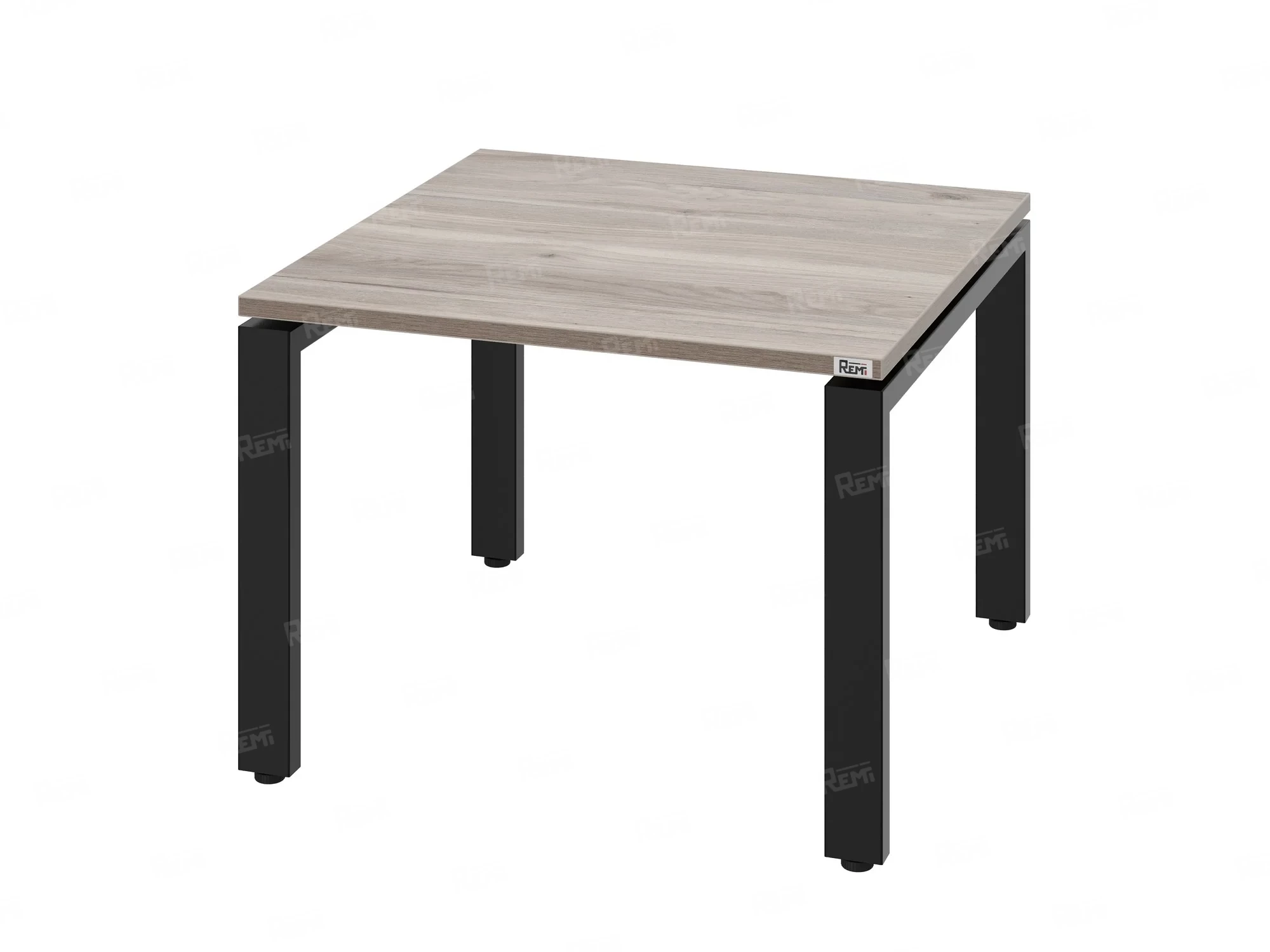 Журнальный стол с полкой 800x800x550 RM183-8x8 Дуб Маувелла/Черный