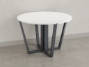 Круглый стол на U-образных опорах 1600x1600x750 RM188-16x16 Белый/Серый