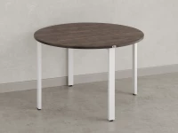 Круглый стол на П-образных опорах 1300x1300x750 RM186-13x13 Дуб Апрельский шоколад/Белый
