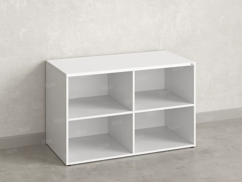 Стеллаж низкий, 4 ячейки 1200х600х750 RM146-12x6 Белый/Белый