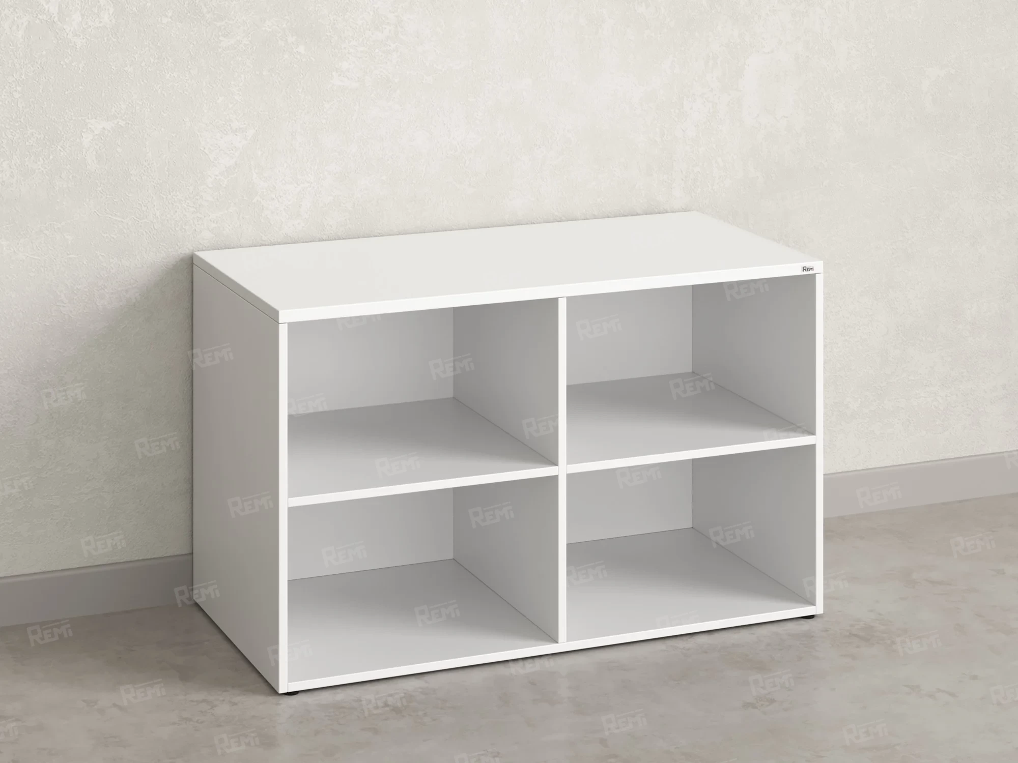 Стеллаж низкий, 4 ячейки 1200х600х750 RM146-12x6 Белый/Белый