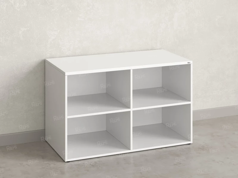 Стеллаж низкий, 4 ячейки 1200х600х750 RM146-12x6 Белый/Белый
