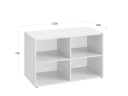 Стеллаж низкий, 4 ячейки 1200х600х750 RM146-12x6 Белый/Белый