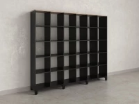 Стеллаж, 30 ячеек 2250х370х1980 RM143-225x37 Дуб Маувелла/Черный