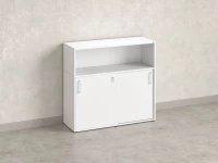 Шкаф-купе низкий, 2 полки с надстройкой, на регулируемых опорах 1200x420x1100 RM127-120x42 Белый/Белый