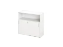 Шкаф-купе низкий, 2 полки с надстройкой, на регулируемых опорах 1200x420x1100 RM127-120x42 Белый/Белый