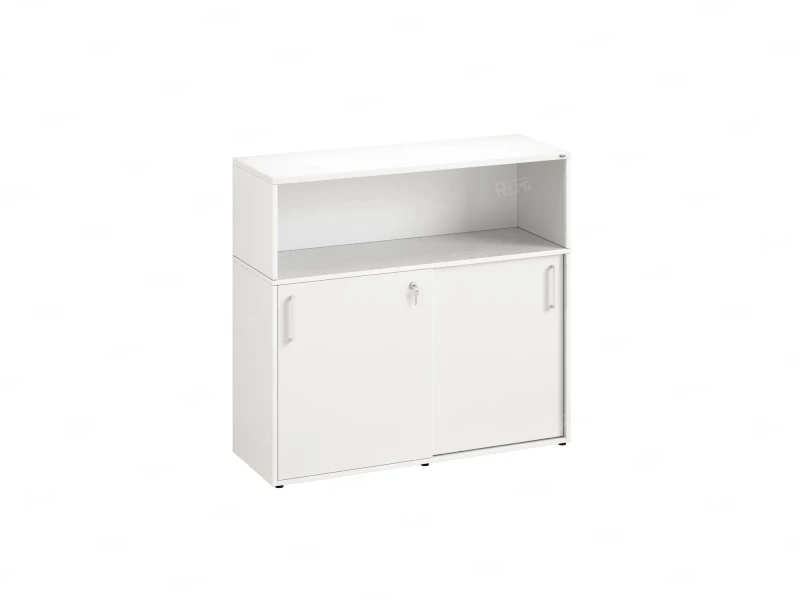 Шкаф-купе низкий, 2 полки с надстройкой, на регулируемых опорах 1200x420x1100 RM127-120x42 Белый/Белый