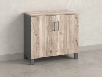 Шкаф низкий распашной, 2 уровня 900x600x850 RM147-90x60 Дуб Маувелла/Серый