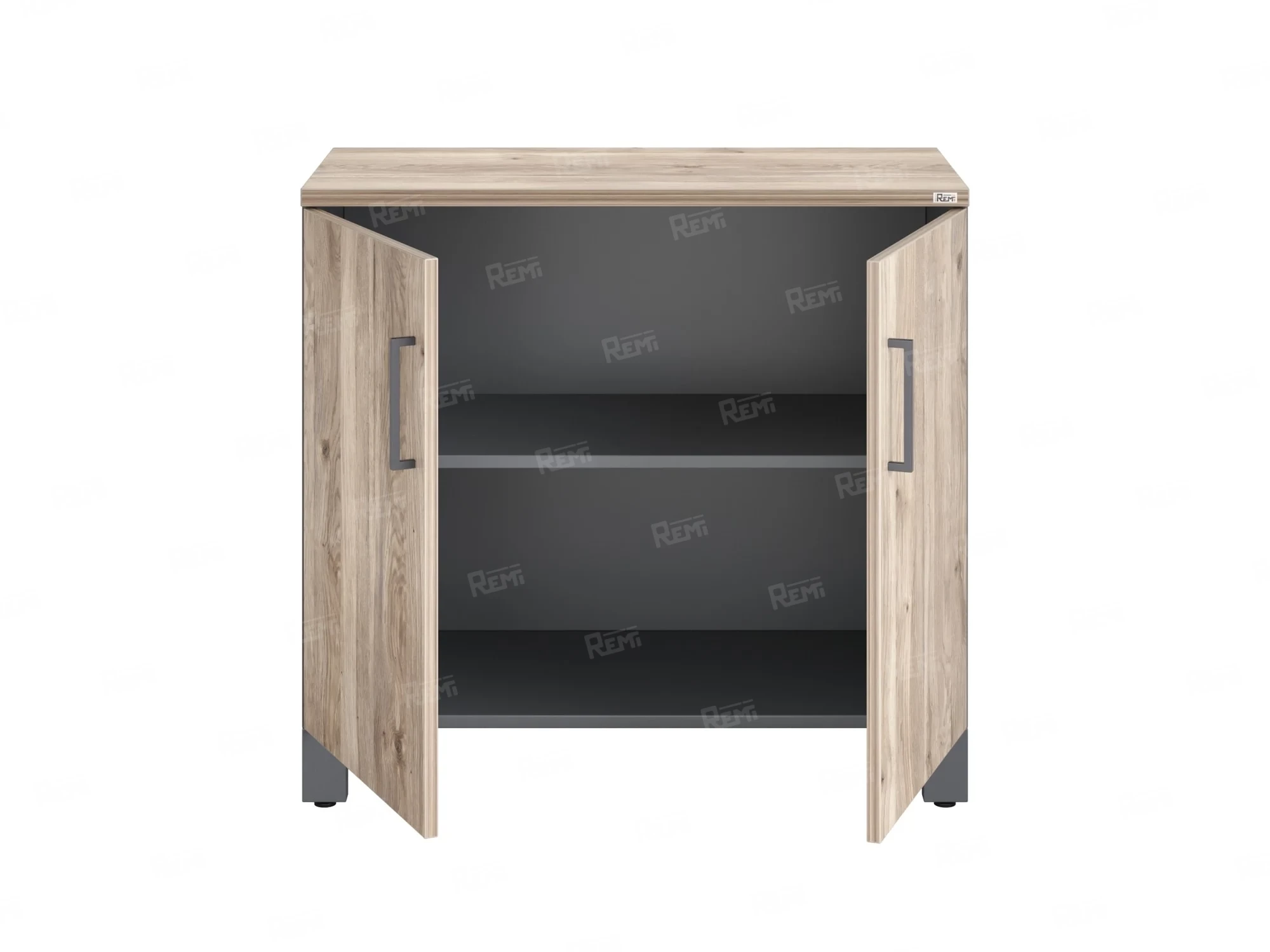 Шкаф низкий распашной, 2 уровня 900x600x850 RM147-90x60 Дуб Маувелла/Серый