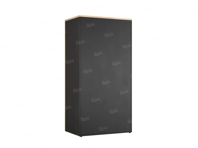 Гардероб, на регулируемых опорах, штанга, 1 полка 900x600x1800 RM159-90x60 Вяз Швейцарский светлый/Черный