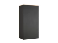 Гардероб, на регулируемых опорах, штанга, 1 полка 900x600x1800 RM159-90x60 Вяз Швейцарский светлый/Черный