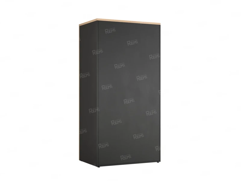 Гардероб, на регулируемых опорах, штанга, 1 полка 900x600x1800 RM159-90x60 Вяз Швейцарский светлый/Черный