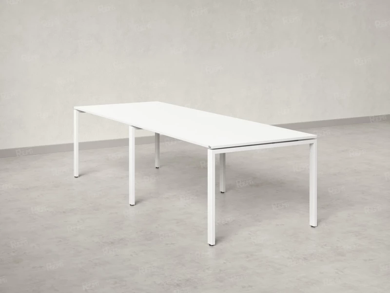 Cтол для переговоров, на П-образном каркасе 2500x1400x750 RM080-250x140 Белый/Белый