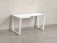Стол угловой, U-опора, левый 1600x700/900x750, RM051-16x7-9 Белый/Белый