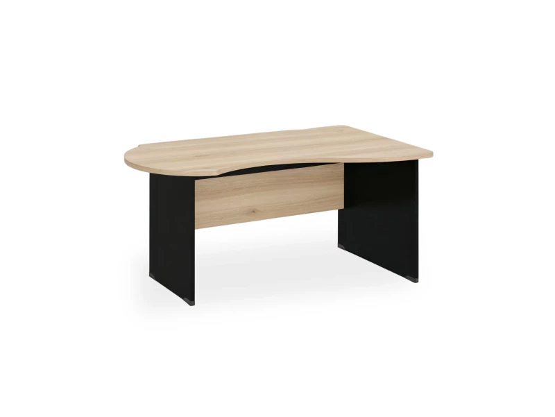 BRL RB004-140х80R Стол асимметричный правый 1400х800х740 Акация/Черный