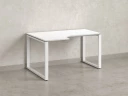 Стол угловой, О-опора, левый 1400x700/900x750, RM055-14x7-9 Белый/Белый