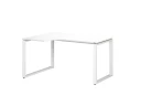 Стол угловой, О-опора, левый 1400x700/900x750, RM055-14x7-9 Белый/Белый