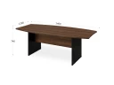 BRL RB006-240х120 Конференц-стол на панельном каркасе 2400х1200х740 Орех Вармия/Черный