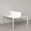 Бенч-система, 2 рабочих места, с одним экраном ЛДСП 1400x1200x750 RM165-2-14x12 Белый/Белый