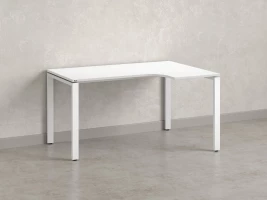 Стол угловой, П-опора, правый 1600x700/900x750, RM052-16x7-9 Белый/Белый