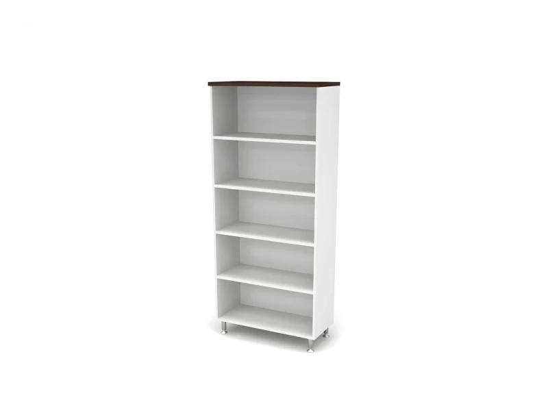 BRL RB044-90х43 Стеллаж широкий 5 уровней 900х430х2080 Венге/Белый